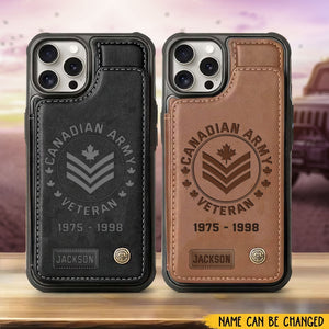 Personalized Premium Price Canadian Veteran Leather Phonecase 26032602 Gift For Veterans