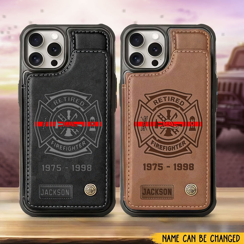 Personalized Premium Price Firefighter Leather Phonecase 25032601 Gift For Fireman Fighfighters