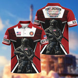 Premium Personalized US Veteran Soldier Art Polo Shirt 301042601, Gifts For US Veterans, Gifts For Independence Day Veteran Day