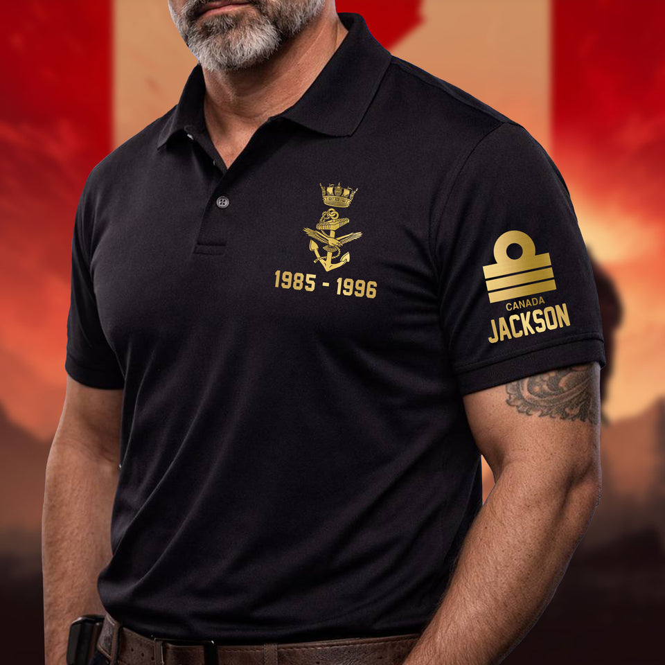 Premium Personalized Canadian Polo Shirt 030401, Gifts For Vetetan Gifts For Canadian Veteran