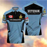 Premium Canadian Veteran Polo Shirt 13032601, Gifts For Canadian Veterans, Gifts For Independence Day, Veterans Day.
