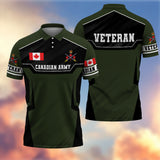 Premium Canadian Veteran Polo Shirt 13032601, Gifts For Canadian Veterans, Gifts For Independence Day, Veterans Day.