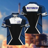 Premium Retired Blue Thin Line Police Polo Shirt 1300326, Gifts For Officers Gifts For Police Man