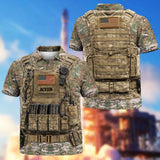 Premium Personalized US Veteran Soldier Art Polo Shirt 0804 Gifts For US Veterans, Gifts For Independence Day Veteran Day
