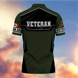 Premium Canadian Veteran Polo Shirt 13032601, Gifts For Canadian Veterans, Gifts For Independence Day, Veterans Day.