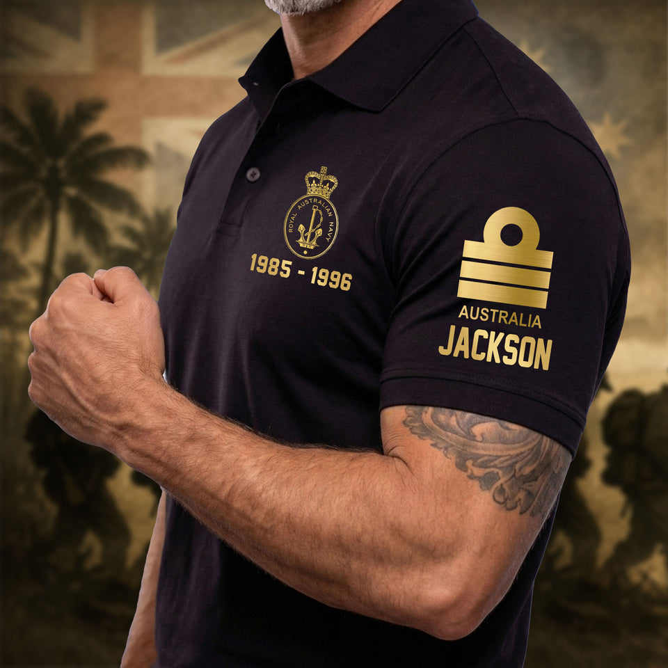 Premium Personalized Australian Polo Shirt 030401, Gifts For Vetetan Gifts For Australian Veteran