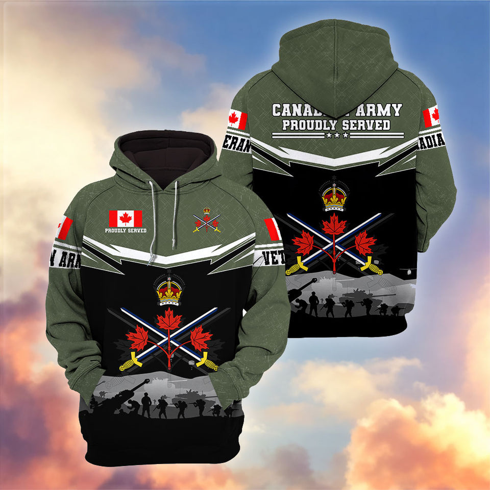 Premium Canadian Veterans Hoodie 12032601, Gifts For Canadian Veterans, Gifts On Father's Day, Veterans Day.