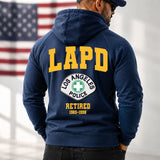 Personalized US Police Name, Dept & Year American Retro Hooded Sweatshirt Printed H1505