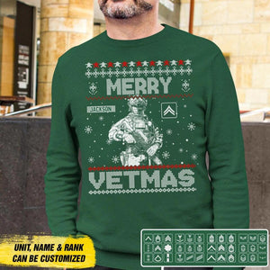 Personalized US Veterans/Soldier Crew Neck Sweatshirt Printed 22OCT-DT12