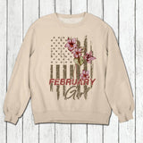 Personalized Birthday month flower February girl Sweatshirt, Tshirt Printed QTDT0102