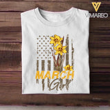 Personalized Birthday month flower March girl Sweatshirt, Tshirt Printed QTDT0102