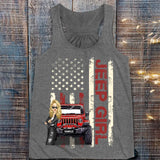 Personalized Jeep Girl Colorful Racerback Tank Printed QTDT0906
