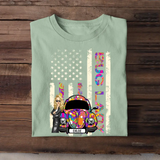 Personalized Bug Lady Hippie Girl Colorful Flag TShirt Printed QTTB1906