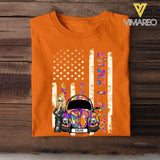 Personalized Bug Lady Hippie Girl Colorful Flag TShirt Printed QTTB1906
