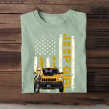 Personalized Jeep Girl Colorful Flag TShirt Printed QTHQ1906