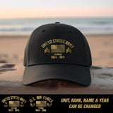 Personalized United States US Veteran/Soldier Rank Camo with Name Cap Printed  23JUN-DT21