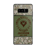 Personalized US Army Air Force Navy Rank & Custom Name Phone Case Printed KVH23759