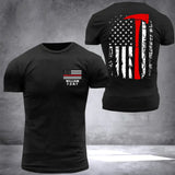 Personalized Thin Red Line Firefighter Tshirt 2D Printed QTPN765