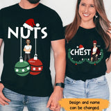 Personalized Nuts Chest Christmas Couple Gift T-shirt Printed MTHN23791