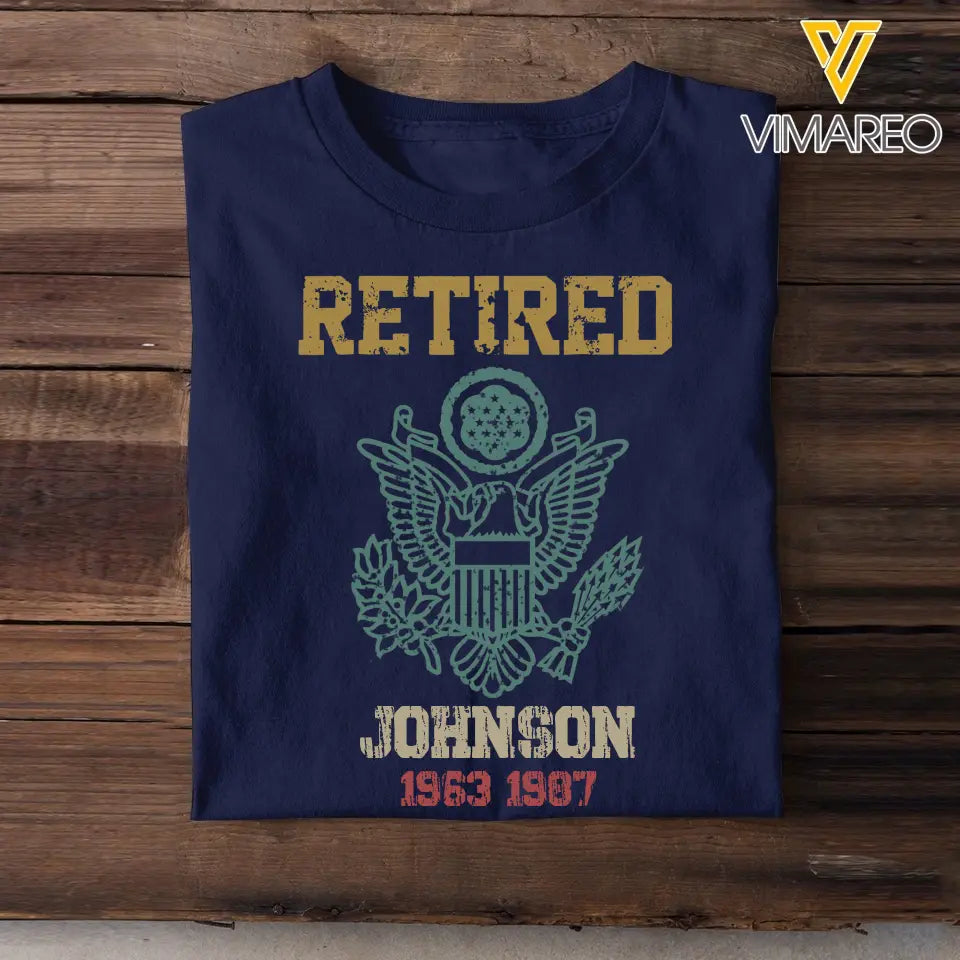Personalized Retired Military Unit Logo T-shirt Printed KVH23810