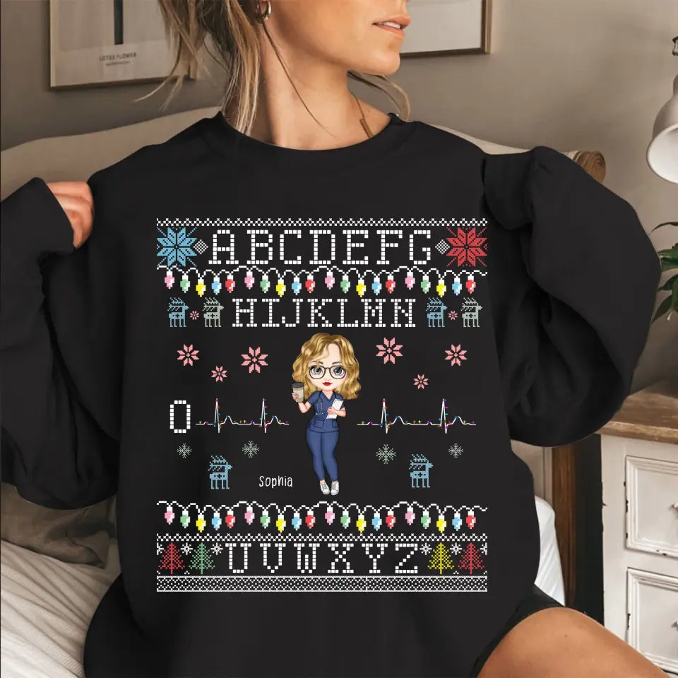 Personalized Nurse Name Xmas Gift Sweatshirt Printed HN23892