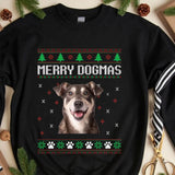 Personalized Upload Your Dog Photo Merry Dogmas Xmas Gift Sweatshirt Printed VQ23902