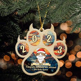 Personalized Congrats On Being Our Servant You Lucky Human Cat Christmas Gift Wooden Ornament 2 Layer Printed HTHHN231080