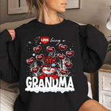 Personalized i Love Being A Grandma Snowman  Hearts with Kid Names Xmas Snow Vibes Christmas Gift Sweatshirt Printed HN231085