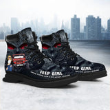 Personalized Jeep Girl Sassy Classy And A Bit Smart Assy Custom Name Leather Boots Printed MTHN231115