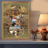 Personalized Upload Your Deer Photo Light Frame Canvas Printed HTHVQ231150