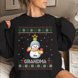 Personalized Title Grandma Snowman Christmas Gift Sweater Printed QTLVA1193
