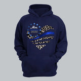 Personalized Police Wife Heart Custom Badge Number Hoodie 2D Printed QTLVA231226