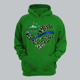 Personalized Police Wife Heart Custom Badge Number Hoodie 2D Printed QTLVA231226