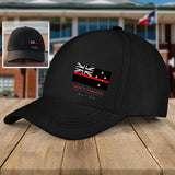 Personalized Australia Thin Red Line Retired Custom Served Times Black Cap QTHN1228