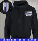 Personalized Thin Blue Line US Police Retired Custom Served Time Hoodie 2D Printed KVH231238