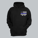 Personalized Thin Blue Line US Police Retired Custom Served Time Hoodie 2D Printed KVH231238