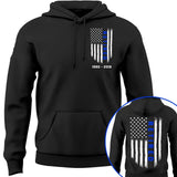 Personalized Law Enforcement Thin Blue Line Retired Hoodie 2D Printed QTKH1268
