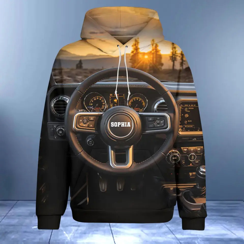 Personalized Jeep Dashboard 3D Sunrise Custom Name HN231325
