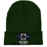 Personalized Retired Canadian Police Officer Custom Served Time Embroidered Beanie Printed KVH231338