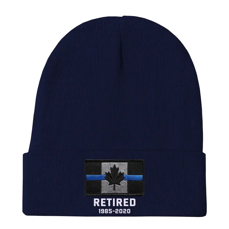 Personalized Retired Canadian Police Officer Custom Served Time Embroidered Beanie Printed KVH231338