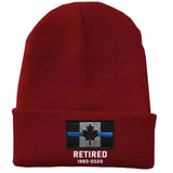 Personalized Retired Canadian Police Officer Custom Served Time Embroidered Beanie Printed KVH231338