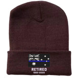 Personalized Retired Australian Police Officer Custom Served Time Embroidered Beanie Printed KVH231338