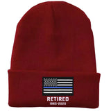Personalized Retired US Police Officer Custom Served Time Embroidered Beanie Printed KVH231338