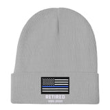Personalized Retired US Police Officer Custom Served Time Embroidered Beanie Printed KVH231338