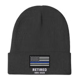 Personalized Retired US Police Officer Custom Served Time Embroidered Beanie Printed KVH231338