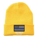 Personalized Retired US Police Officer Custom Served Time Embroidered Beanie Printed KVH231338