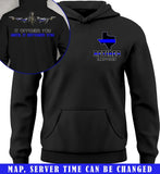 Personalized Thin Blue Line Retired US State Flag Custom Served Times Hoodie 2D Printed 231398AHVH