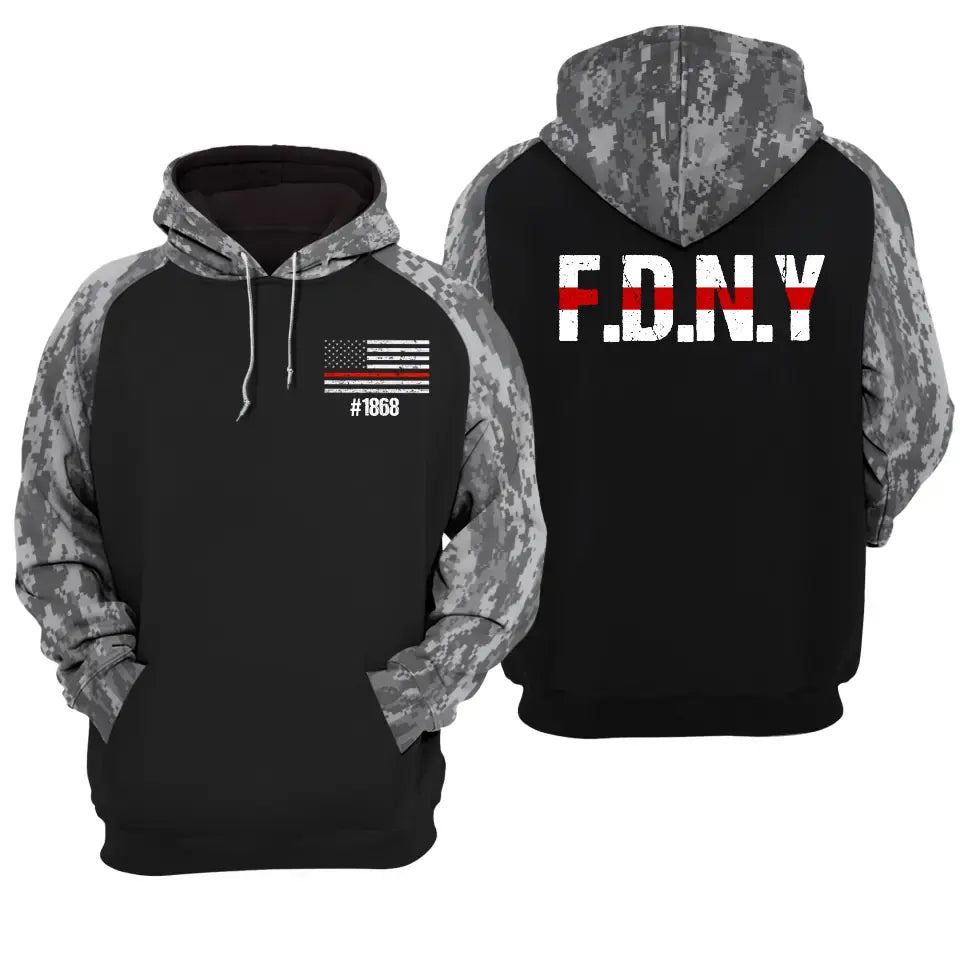 Personalized US Firefighter Department & Custom ID Hoodie 3D Printed KVH231530