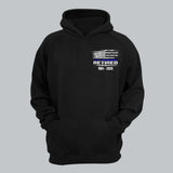 Personalized Thin Blue Line US Retired Police Custom Time Hoodie 2D Printed QTLVA231558