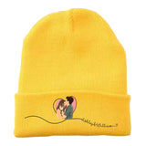 Personalized Upload Your Photo Couple Custom Name Embroidered Beanie Printed VQ231557